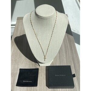Ross-Simons Italian 18kt Gold Over Sterling Cross Necklace 20 Inches